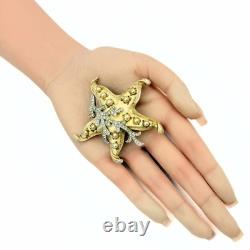 Trifari Alfred Philippe Signed Tropical Fantasies Faux Pearl Starfish Brooch