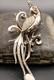 Trifari Alfred Philippe Sterling Rhinestone Bird of Paradise Pin Brooch