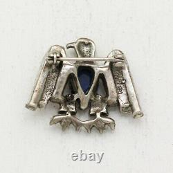 Trifari Alfred Philippe Sterling Silver Rhinestone WWII Patriotic Eagle Pin