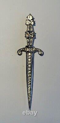 Trifari Alfred Philippe Sterling Silver Royal Coronation Jewel Pin Sword Brooch