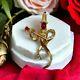 Trifari Alfred Philippe Style Ruby Cabochon Pave Marching Drum Major Brooch Pin