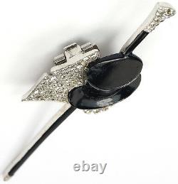 Trifari'Alfred Philippe' Top Hat, Cane and Gloves Pin Clip