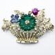 Trifari Alfred Philippe Tutti Frutti Fruit Salad Basket Pin Brooch KTF Art Deco