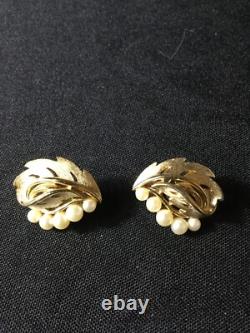 Trifari Alfred Philippe Vintage Clip-On Earrings Estate Jewelry Pre-Owned Pearl