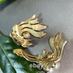 Trifari Alfred Philippe Vintage Clip-On Earrings Estate Jewelry Pre-Owned Pearl