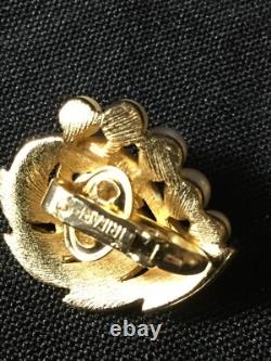 Trifari Alfred Philippe Vintage Clip-On Earrings Estate Jewelry Pre-Owned Pearl