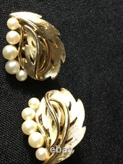 Trifari Alfred Philippe Vintage Clip-On Earrings Estate Jewelry Pre-Owned Pearl