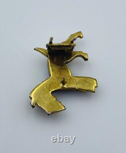 Trifari Alfred Philippe Vintage Gold Plated Scottie Dog Rhinestone Small Pin