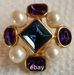 Trifari Alfred Philippe Vintage Jewels of India Moghul Clip On Earrings