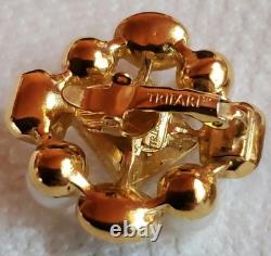 Trifari Alfred Philippe Vintage Jewels of India Moghul Clip On Earrings