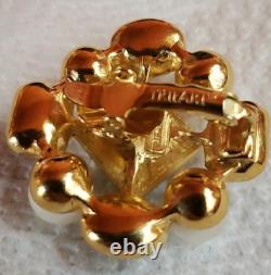 Trifari Alfred Philippe Vintage Jewels of India Moghul Clip On Earrings