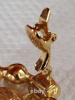 Trifari Alfred Philippe Vintage Jewels of India Moghul Clip On Earrings