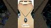 Trifari Alfred Philippe Vintage Sparkling Sapphire Blue Ab Rhinestone Pendant Necklace U0026 Earring Set