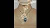 Trifari Alfred Philippe Vintage Sparkling Sapphire Blue Ab Rhinestone Pendant Necklace U0026 Earring Set