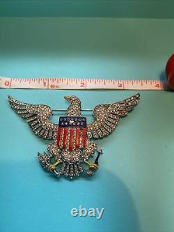 Trifari Alfred Philippe WW2 Patriotic American Eagle With Stars And Stripes