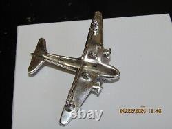 Trifari'Alfred Philippe' WW2 US Patriotic Airplane with Windows Figural Brooch