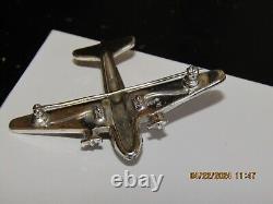 Trifari'Alfred Philippe' WW2 US Patriotic Airplane with Windows Figural Brooch