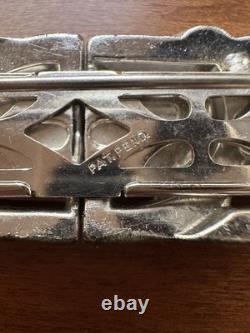 Trifari Alfred Philippe silver tone rhodium plated rhinestone duette brooch