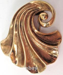 Trifari Alfred Phillipe Deco Full Crown Mark DES Plated Pin Trifari Alfred Phillipe Deco Full Crown Mark DES Plated Pin
