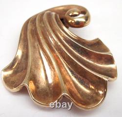 Trifari Alfred Phillipe Deco Full Crown Mark DES Plated Pin