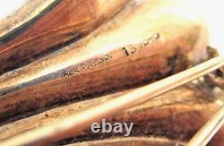 Trifari Alfred Phillipe Deco Full Crown Mark DES Plated Pin