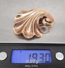 Trifari Alfred Phillipe Deco Full Crown Mark DES Plated Pin