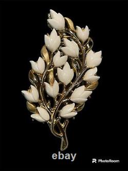 Trifari Brooch Necklace Bracelet Earrings Set Flower Lily Tulip Alfred Philippe