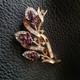 Trifari Clear Baguette and Purple Marquise Flower Alfred Philippe Brooch