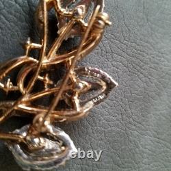 Trifari Clear Baguette and Purple Marquise Flower Alfred Philippe Brooch