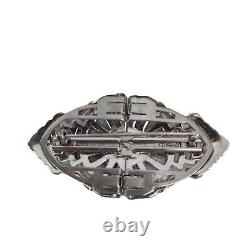 Trifari Clip Mates Art Deco Diamante Brooch Dress Clips Alfred Philippe