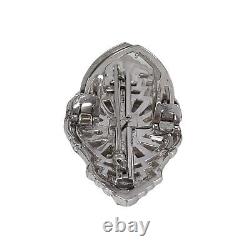 Trifari Clip Mates Art Deco Diamante Brooch Dress Clips Alfred Philippe