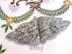 Trifari Clip Mates Double Dress Clip Pair Set On Brooch Bar Alfred Philippe 1936