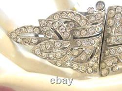 Trifari Clip Mates Double Dress Clip Pair Set On Brooch Bar Alfred Philippe 1936