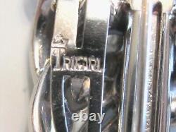 Trifari Clip Mates Double Dress Clip Pair Set On Brooch Bar Alfred Philippe 1936