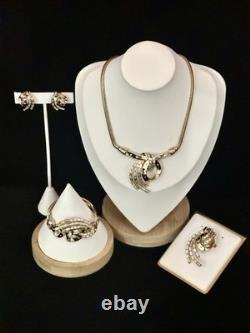Trifari Comet 1953 Set Crystal Spangled Gold Alfred Philippe PAT PEND Box