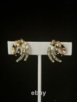 Trifari Comet 1953 Set Crystal Spangled Gold Alfred Philippe PAT PEND Box