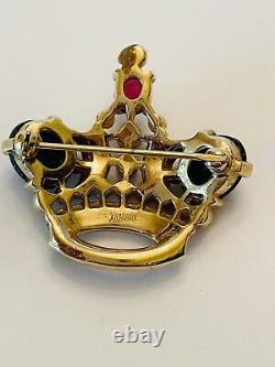 Trifari Crown Brooch Pin Alfred Philippe Design Pair Vintage Pins