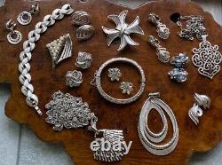 Trifari Crown Trifari Silvertone Jewelry Lot Including Alfred Philippe Vintage