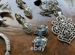 Trifari Crown Trifari Silvertone Jewelry Lot Including Alfred Philippe Vintage