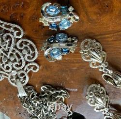 Trifari Crown Trifari Silvertone Jewelry Lot Including Alfred Philippe Vintage