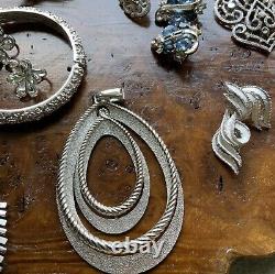 Trifari Crown Trifari Silvertone Jewelry Lot Including Alfred Philippe Vintage