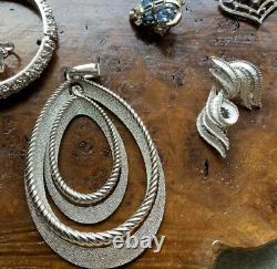 Trifari Crown Trifari Silvertone Jewelry Lot Including Alfred Philippe Vintage