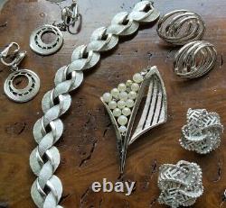 Trifari Crown Trifari Silvertone Jewelry Lot Including Alfred Philippe Vintage