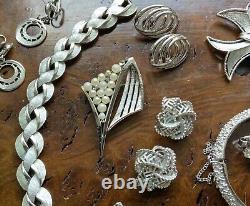 Trifari Crown Trifari Silvertone Jewelry Lot Including Alfred Philippe Vintage