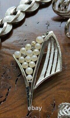 Trifari Crown Trifari Silvertone Jewelry Lot Including Alfred Philippe Vintage
