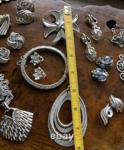 Trifari Crown Trifari Silvertone Jewelry Lot Including Alfred Philippe Vintage