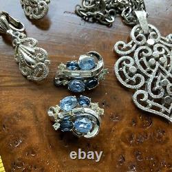 Trifari Crown Trifari Silvertone Jewelry Lot Including Alfred Philippe Vintage