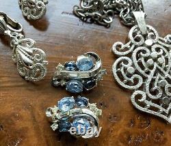 Trifari Crown Trifari Silvertone Jewelry Lot Including Alfred Philippe Vintage