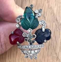 Trifari Fruit Salad Alfred Philippe Tutti Frutti Basket Brooch Dress Fur Clip