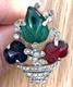 Trifari Fruit Salad Alfred Philippe Tutti Frutti Basket Dress Fur Clip Brooch